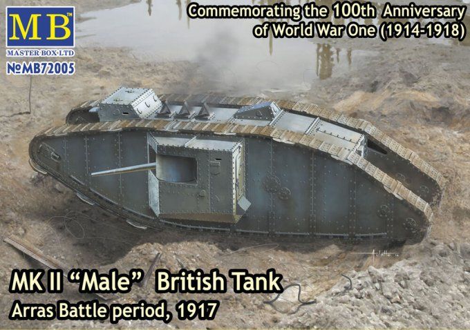 Mk II Male British tank.Arras Battle per in 1:72
