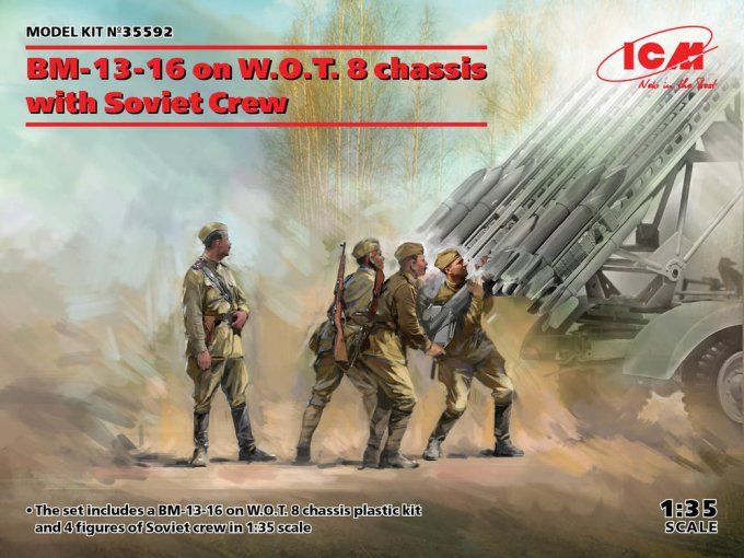 BM-13-16 on W.O.T. 8 chassis with Soviet Crew in 1:35