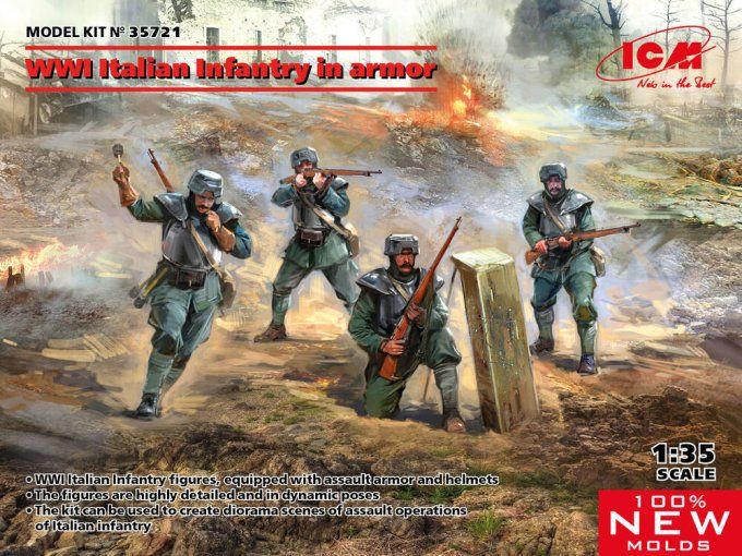 WWI ITALIAN INFANTRY IN ARMOR 1/35
