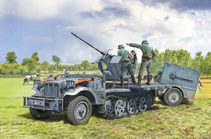 Sd.Kfz 10/4 Flak 30 et Servants