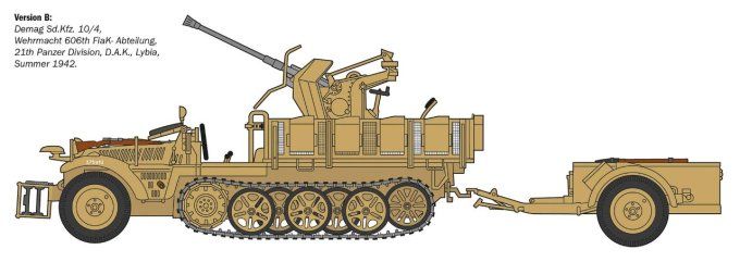 Sd.Kfz 10/4 Flak 30 et Servants