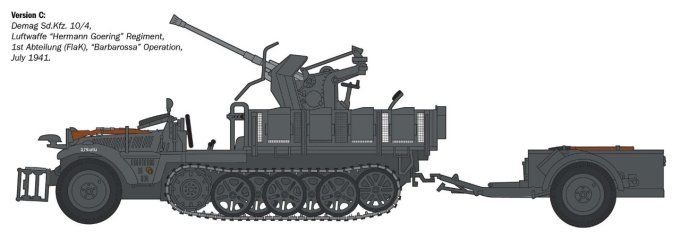 Sd.Kfz 10/4 Flak 30 et Servants