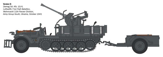 Sd.Kfz 10/4 Flak 30 et Servants