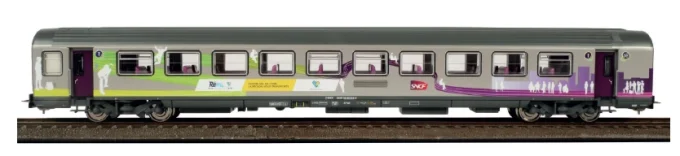 Set de 2 voitures Corail VTU REMI intercités, A10tuh + B11tu - Piko 97134 - HO 1/87 - SNCF - Ep VI -