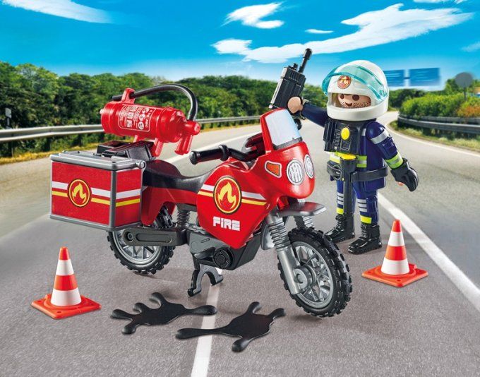 POMPIER ET MOTO