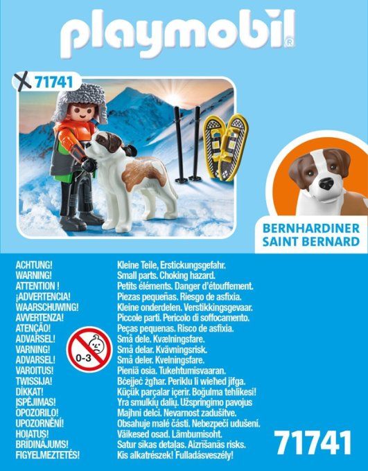 GARÇON EN RAQUETTE + ST BERNARD