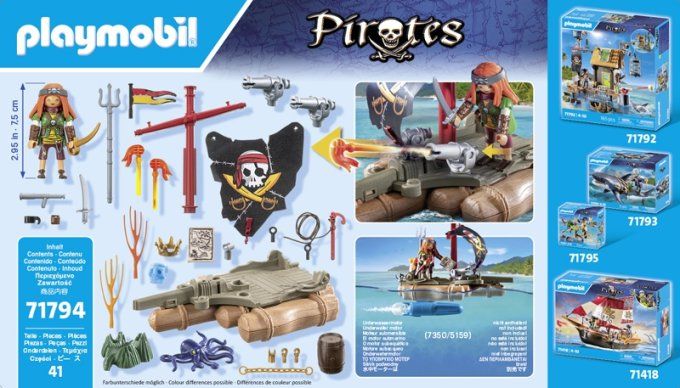 PIRATE + RADEAU FLOTT ET TRESOR