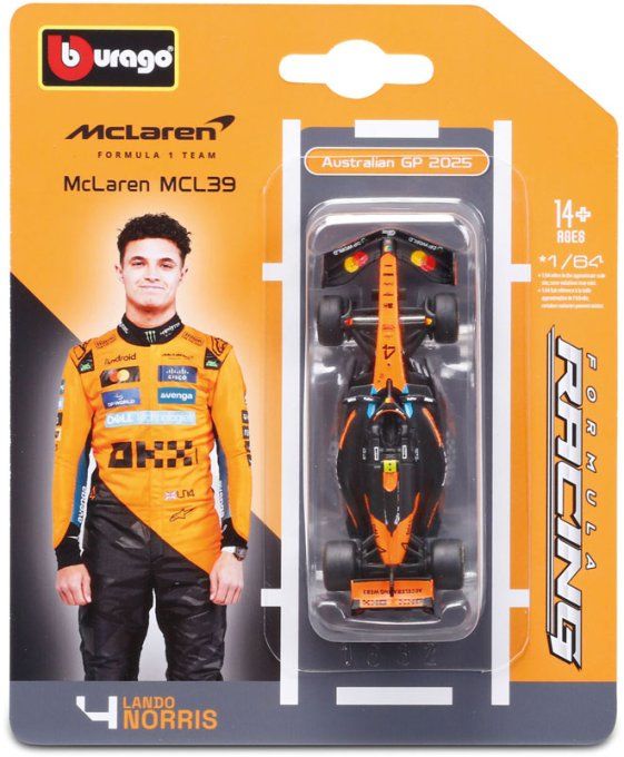 VEHICULES 1/64 F1 2025 MCLAREN NORRIS