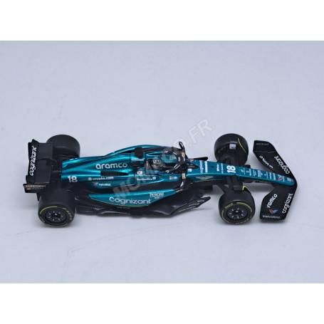 ASTON MARTIN F1 AMR23 TEAM ARAMCO COGNIZANT 18 LANCE STROLL 2023 (PACKAGING PREMIUM AVEC CASQUE)