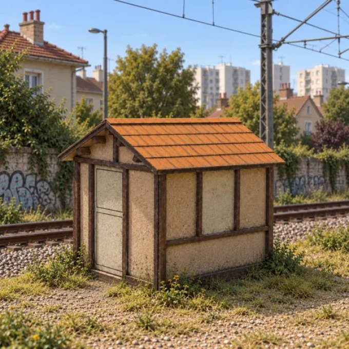Cabanon à structure métallique – HO 1/87