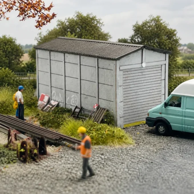 Garage de l’atelier INFRA – HO 1/87