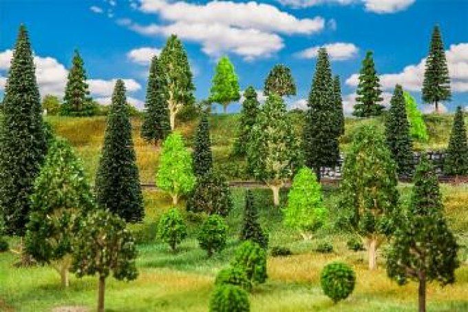 Arbres forêt mixte assort 25 pcs