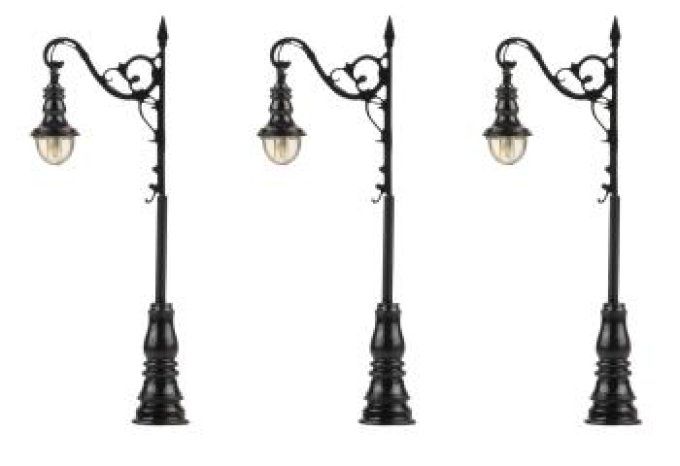 Réverbère LED, lampe cintrée   3PCS    N