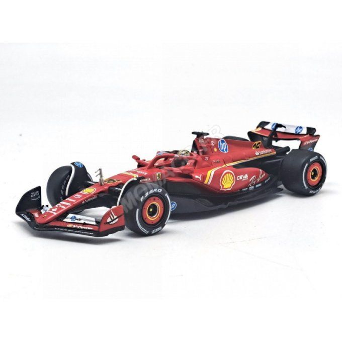 FERRARI F1 SF-24 TEAM SCUDERIA FERRARI 16 CHARLES LECLERC GRAND PRIX D'ITALIE MONZA 2024 1ER (PACKAG