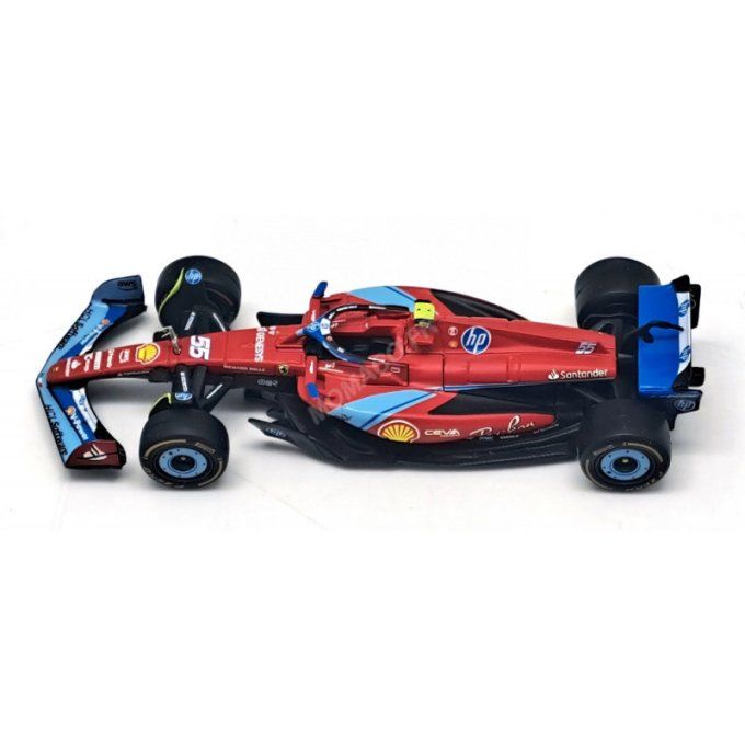 FERRARI F1 SF-24 TEAM SCUDERIA FERRARI 55 CARLOS SAINZ GRAND PRIX MIAMI 2024 5EME (BOITAGE SOUPLE)