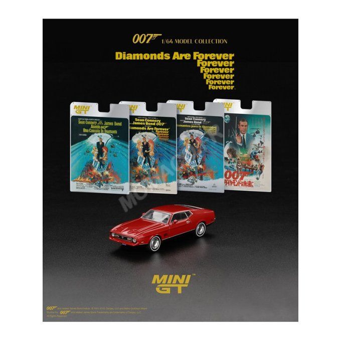 FORD MUSTANG MACH I "JAMES BOND - LES DIAMANTS SONT ETERNELS (1971)" (BLISTER EDITION ANGLAISE)