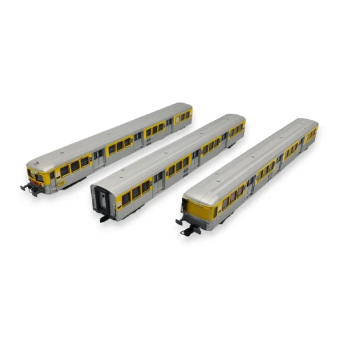 SNCF RIO078 TER exNPDC yellow silver livery   x 3   1/87