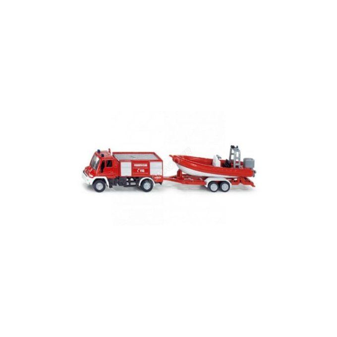 MERCEDES-BENZ UNIMOG POMPIER AVEC BATEAU (FRANCE)