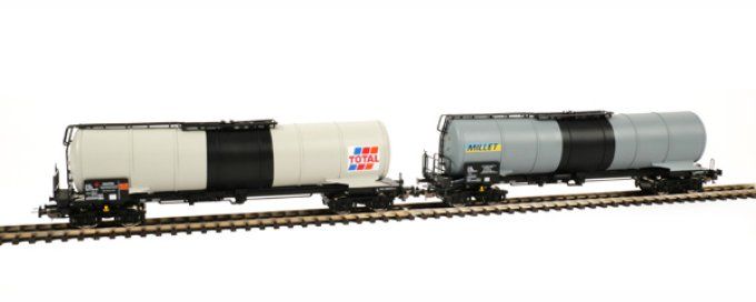 Set 2 wagons citerne à bogies HO