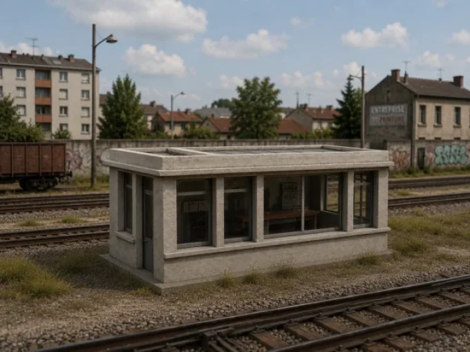 Poste d’aiguillage « ras le sol » – HO 1/87