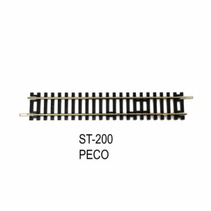 Rail droit 168 mm traverses bois Peco ST200 - HO : 1/87 - Code 100