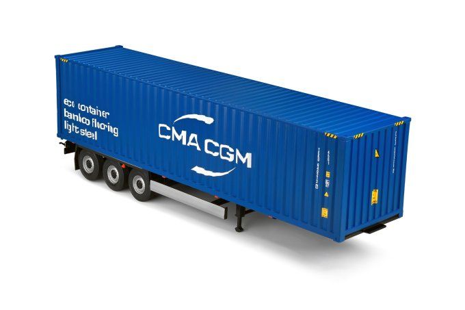 CONTAINER TRAILER BLUE  2024