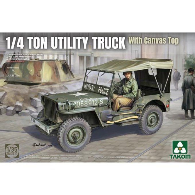 Camion utilitaire de 1/4 de tonne (Jeep) avec toit en toile