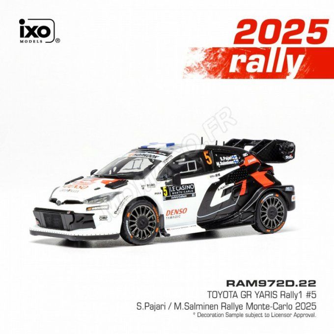 TOYOTA GR YARIS RALLY1 5 PAJARI/SALMINEN WRC RALLYE MONTE-CARLO 2025